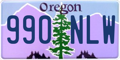 OR license plate 990NLW