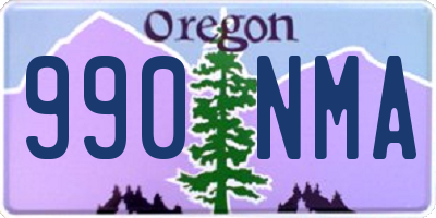 OR license plate 990NMA