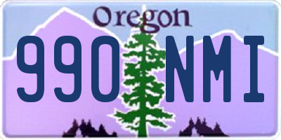 OR license plate 990NMI