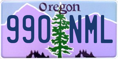 OR license plate 990NML