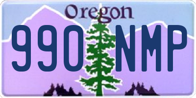 OR license plate 990NMP