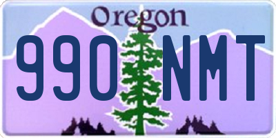 OR license plate 990NMT