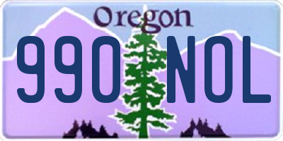 OR license plate 990NOL