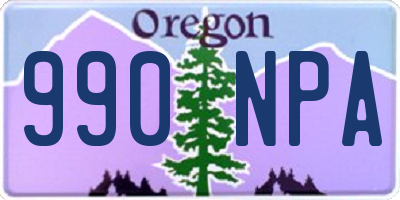 OR license plate 990NPA