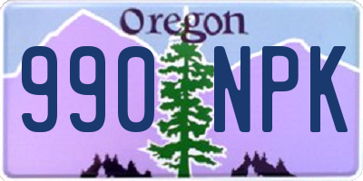 OR license plate 990NPK