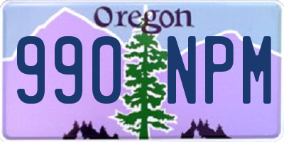 OR license plate 990NPM