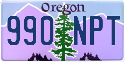 OR license plate 990NPT