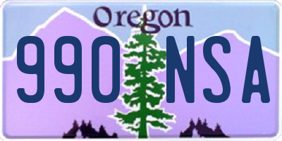 OR license plate 990NSA