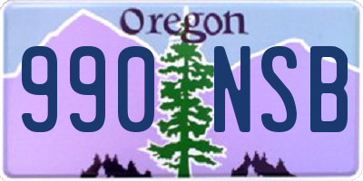 OR license plate 990NSB