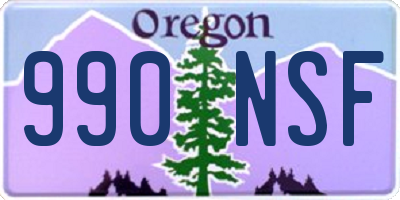 OR license plate 990NSF
