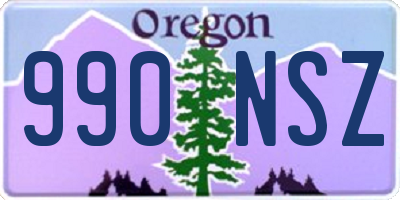 OR license plate 990NSZ