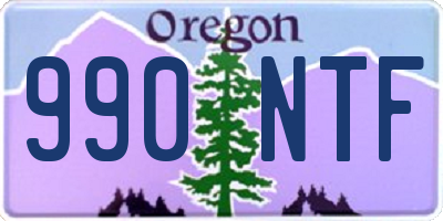 OR license plate 990NTF