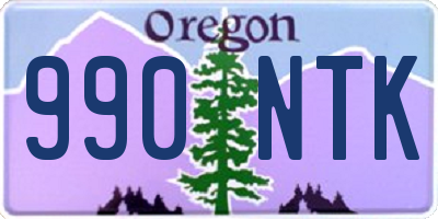 OR license plate 990NTK