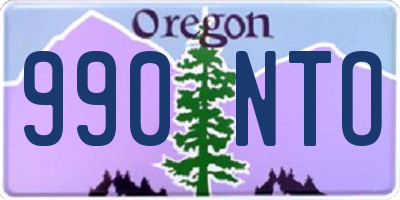 OR license plate 990NTO