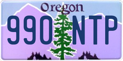 OR license plate 990NTP