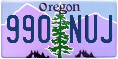 OR license plate 990NUJ