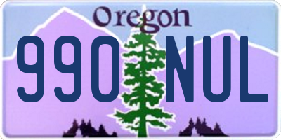 OR license plate 990NUL