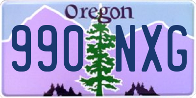 OR license plate 990NXG