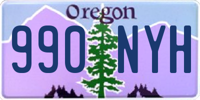 OR license plate 990NYH