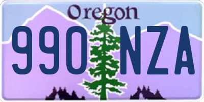 OR license plate 990NZA