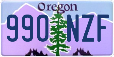 OR license plate 990NZF