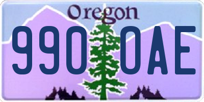 OR license plate 990OAE