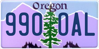 OR license plate 990OAL
