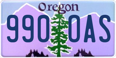 OR license plate 990OAS