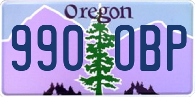 OR license plate 990OBP