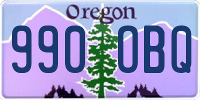 OR license plate 990OBQ