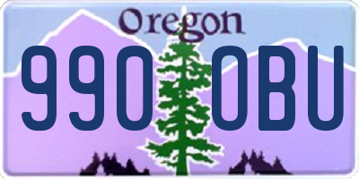 OR license plate 990OBU