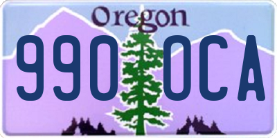OR license plate 990OCA