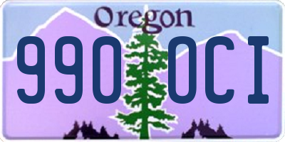 OR license plate 990OCI