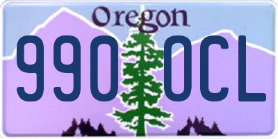 OR license plate 990OCL