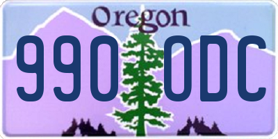 OR license plate 990ODC
