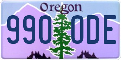 OR license plate 990ODE