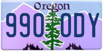 OR license plate 990ODY