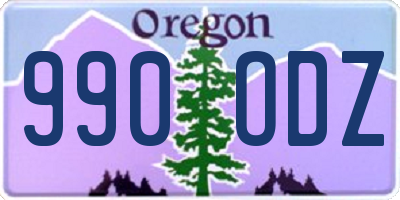 OR license plate 990ODZ