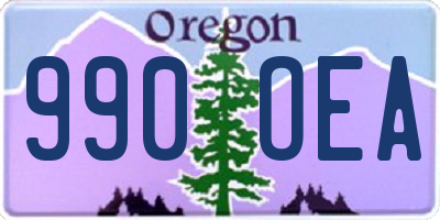 OR license plate 990OEA