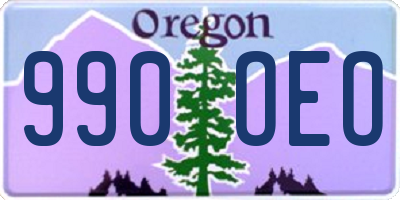 OR license plate 990OEO