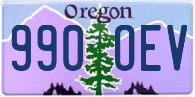 OR license plate 990OEV