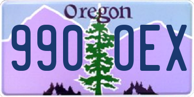 OR license plate 990OEX