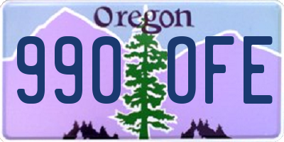 OR license plate 990OFE