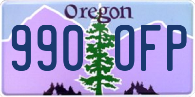 OR license plate 990OFP