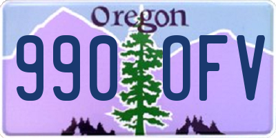 OR license plate 990OFV