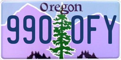 OR license plate 990OFY