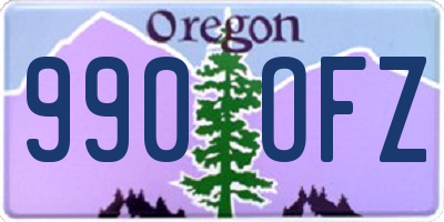 OR license plate 990OFZ