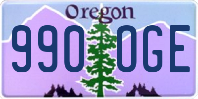 OR license plate 990OGE