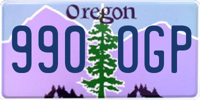 OR license plate 990OGP