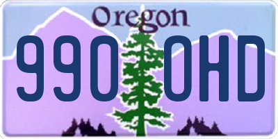 OR license plate 990OHD